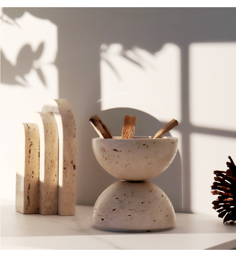 Travertine Resin Incense Burner
