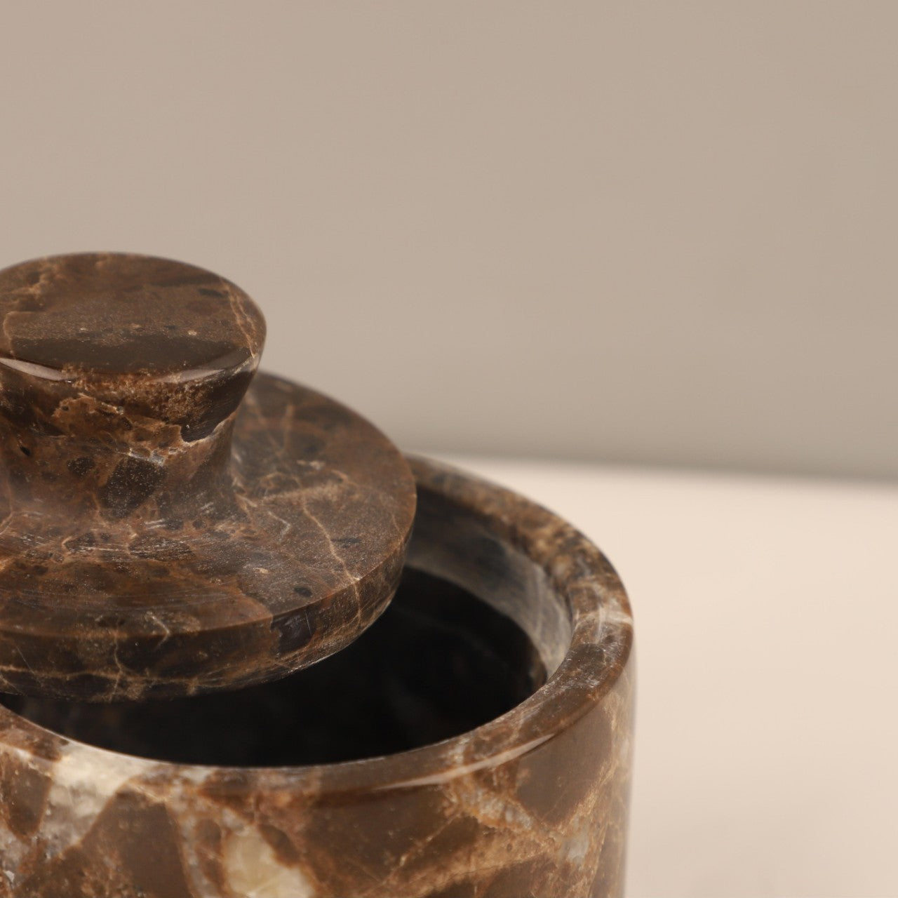 Marble Salt Cellar with Lid
