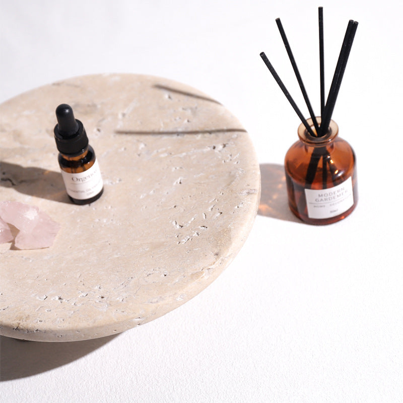 Three-Legged Travertine Counter Bowl