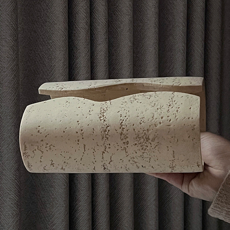 Travertine Rectangle Tissue Box Cover