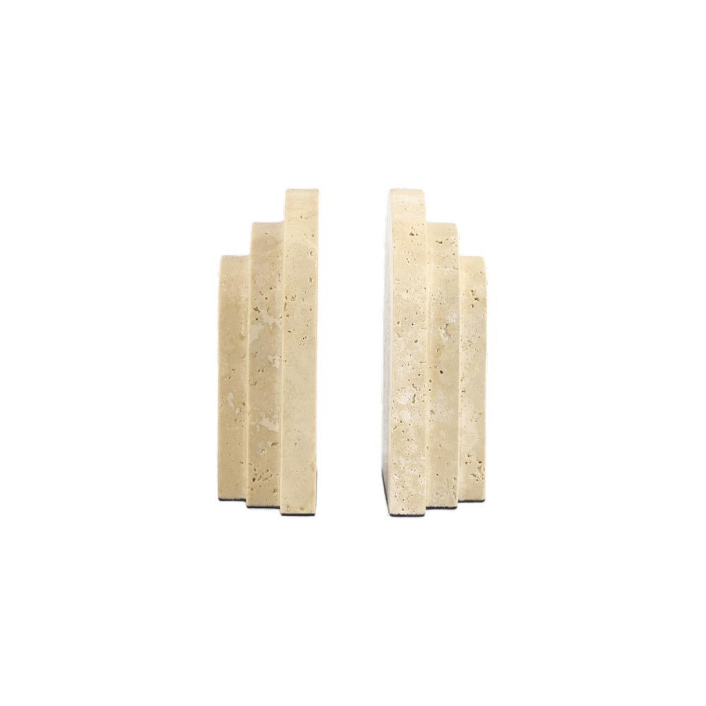 Natural Travertine Bookends