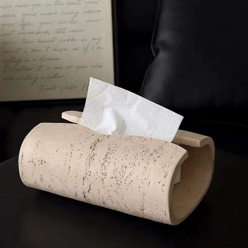 Travertine Rectangle Tissue Box Cover