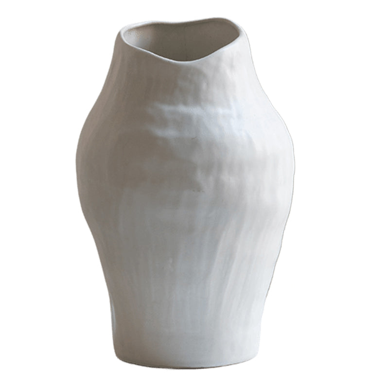 White Smooth Ceramic Vase