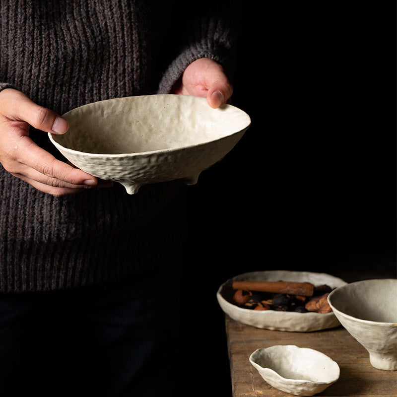 Ceramic Legged Oval Bowl