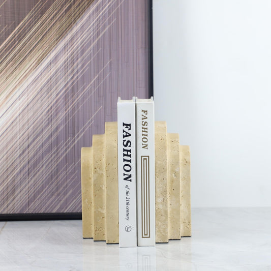 Natural Travertine Bookends