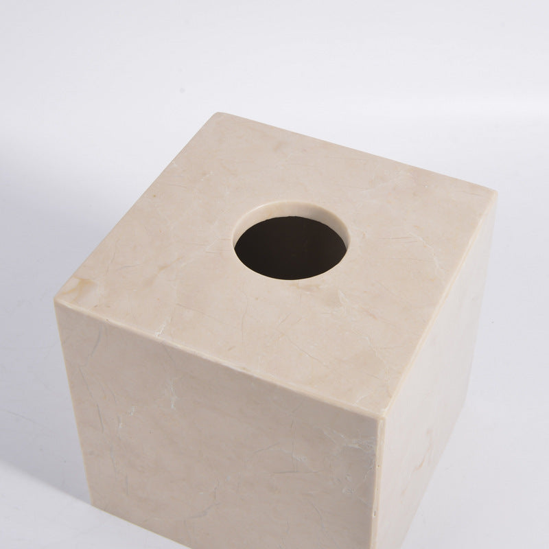 Square Marble Tissue Box Holder