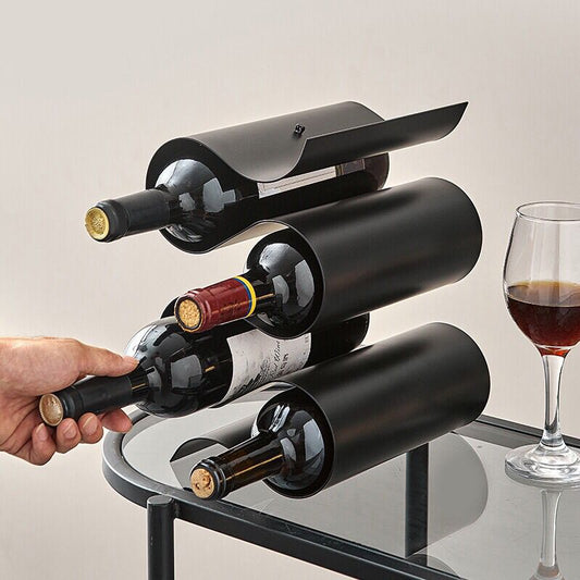 Black Metal Countertop Wine rack