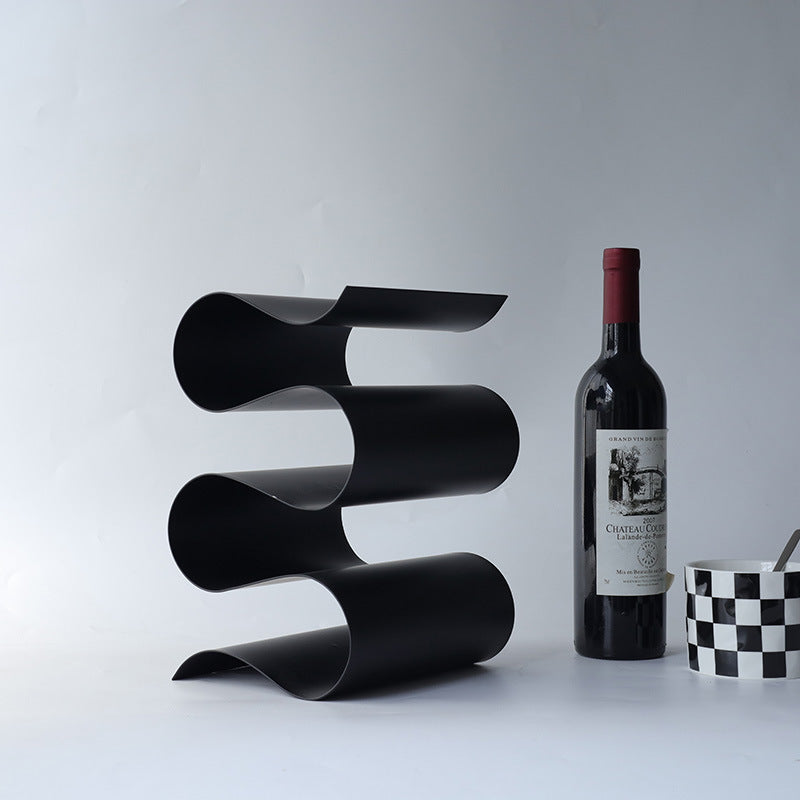Black Metal Countertop Wine rack