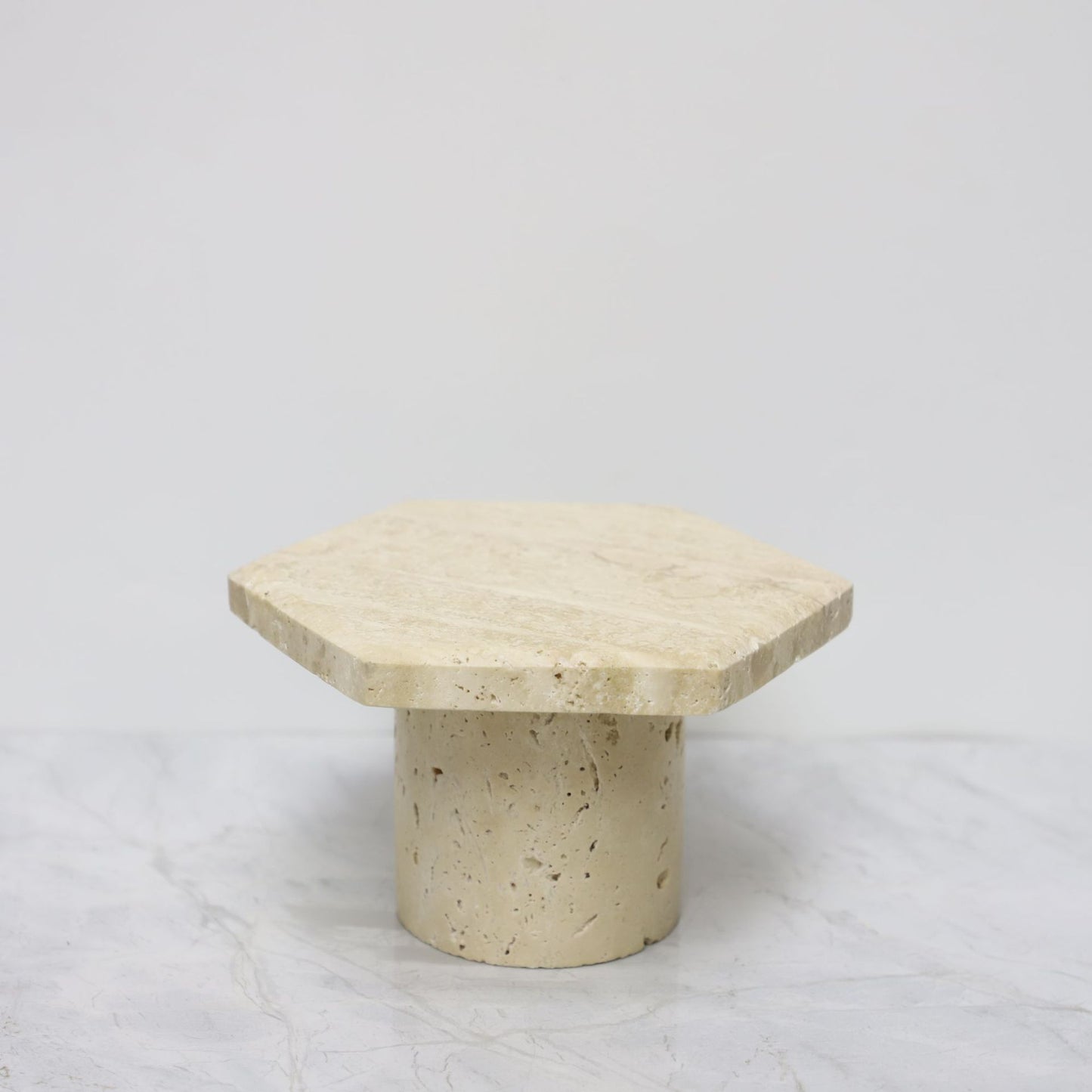 Travertine Hexagon Stand