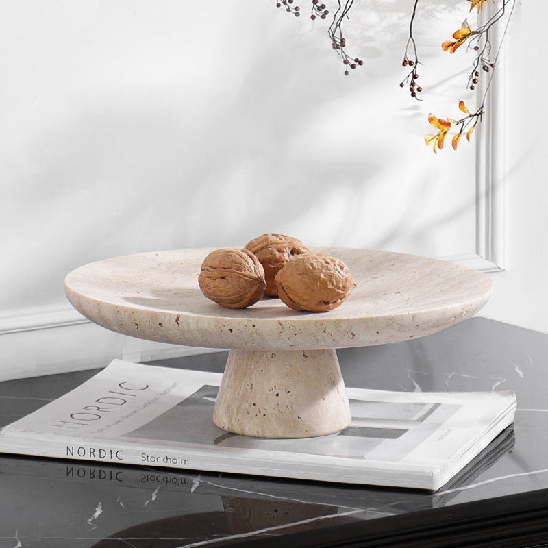 Travertine Pedestal Counter Bowl
