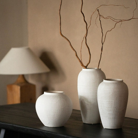 3-Piece Textured Vase Set